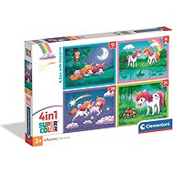 CLEMENTONI Puzzle Unicorns 4in1 12,16,20,24 pieces - Jigsaw Puzzle