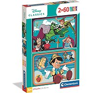 CLEMENTONI Classic Disney Fairy Tales Puzzle 2 × 60 pieces - Jigsaw Puzzle