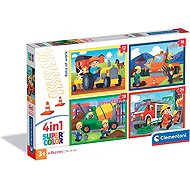 CLEMENTONI Puzzle Busy at work 4in1, 12, 16, 20, 24 pieces - Jigsaw Puzzle