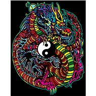 Colorvelvet Sametový obrázek Drak Yin a Yang  - Colouring Book