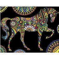 Colorvelvet Sametový obrázek Mandala kůň - Omalovánky