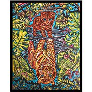 colourvelvet Velvet picture Tiger/Cat, 47 × 35 cm - Colouring Book