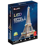 CubicFun LED Svítící Eiffelova věž 84 dílků - 3D Puzzle