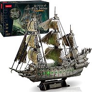 CubicFun LED Svítící Plachetnice Bludný Holanďan 360 dílků - 3D Puzzle