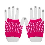 GUIRCA Retro mesh gloves neon pink - Costume Accessory