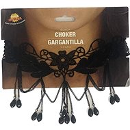GUIRCA Black necklace with flowers and stones - Costume Accessory
