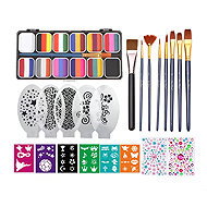 FunCo Large triple face paint set with stickers and accessories 35 pcs - Face Paint