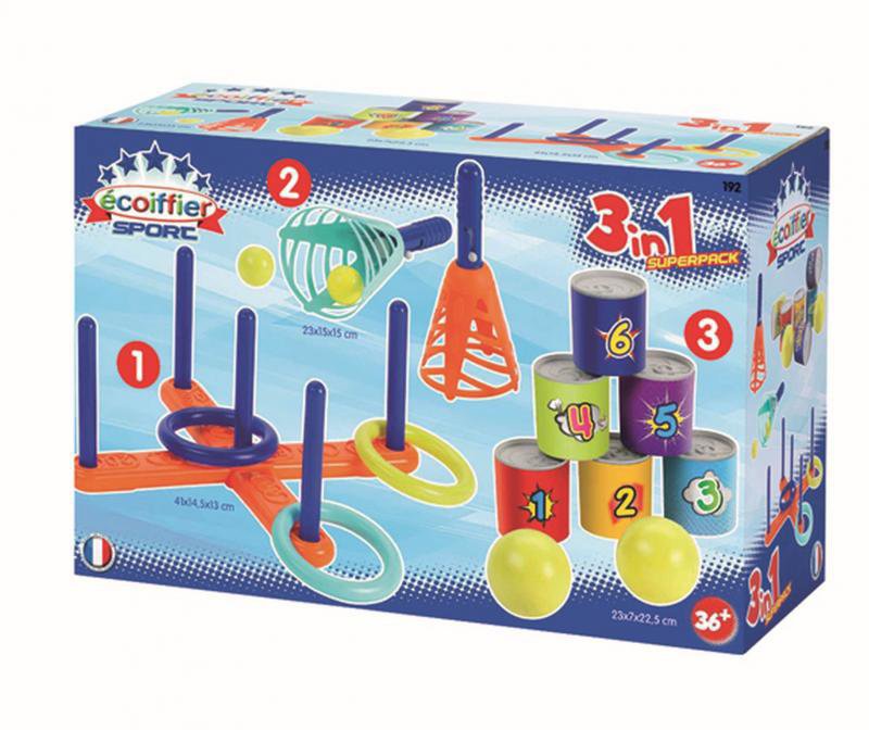 Ecoiffier Set of 3 in 1 games - Game Bundle