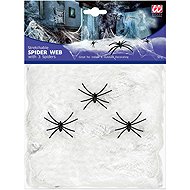 Widmann Spider web with spiders white - Decoration