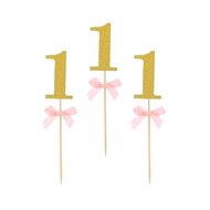 GODAN Cupcake teasers 1st birthday pink - Party Accessories