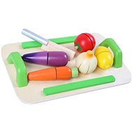 Derrson Wooden vegetable and fruit slicer with cutting board - Toy Kitchen Food