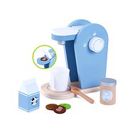 Derrson Wooden coffee machine blue, set - Toy Appliance
