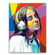 Billie Eilish 01 - 30 × 40 cm, canvas off the frame - Painting by Numbers