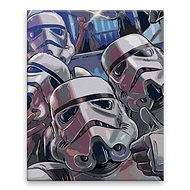 Stormtroopers - 80 × 100 cm, canvas off the frame - Painting by Numbers