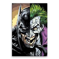 Batman vs Joker - 40 × 60 cm, canvas off the frame - Painting by Numbers