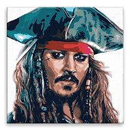 Jack Sparrow 01 - 40 × 40 cm, canvas on frame - Painting by Numbers