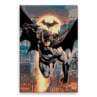 Batman Over the City - 40 × 60 cm, canvas on frame - Painting by Numbers