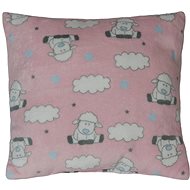 Bellatex Pet - children's motif - 38 × 38cm - pink sheep - Pillow