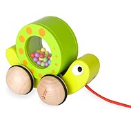 Rappa wooden pulling turtle with balls - Push and Pull Toy