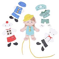 Rappa wooden stringing dress girl - Lacing Playset