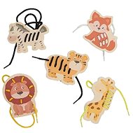 Rappa wooden stringing animals wild - Lacing Playset