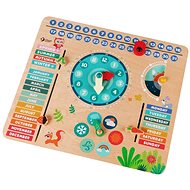 Rappa wooden calendar - Educational Clock