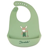 Sterntaler Silicone bib, 24 cm × 32 cm, green, Emimilius donkey 4792106 - Bib