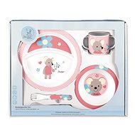 Sterntaler Children's dining set, polypropylene, 5 pieces, Mabel the mouse 6802001 - Children's Dining Set