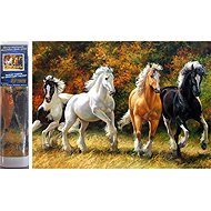 Norimpex Cválající koně 40 × 30 cm - Diamond Painting