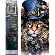 Norimpex Steampunková kočka 40 × 30 cm - Diamond Painting