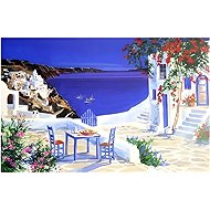 Norimpex Řecká terasa 40 × 30 cm - Diamond Painting