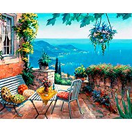 Norimpex Terasa nad mořem 40 × 30 cm - Diamond Painting