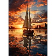 Norimpex Plachetnice v západu slunce 40 × 30 cm - Diamond Painting