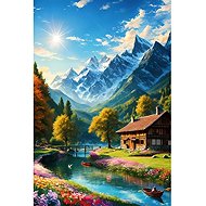 Norimpex Pod ochranou hor 40 × 30 cm - Diamond Painting