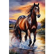 Norimpex Cválání v řece 40 × 30 cm - Diamond Painting