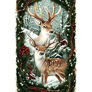 Norimpex Jeleni v zimě 40 × 30 cm - Diamond Painting