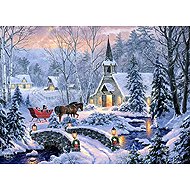 Norimpex Snow-Covered Church 40 × 30cm - Diamond Painting