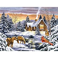 Norimpex A Calm Winter's Evening 40 × 30cm - Diamond Painting