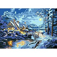 Norimpex Zimní noc 40 × 30 cm - Diamond Painting