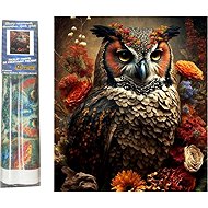 Norimpex Sova v květech 40 × 30 cm - Diamond Painting