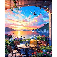 Norimpex Terasa u jezera 40 × 30 cm - Diamond Painting