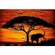 Norimpex Sunset in the African Savannah 40 × 30cm - Diamond Painting