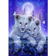 Norimpex Bílá lvíčata 40 × 30 cm - Diamond Painting