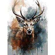 Norimpex Watercolour deer 30 × 40 cm - Diamond Painting