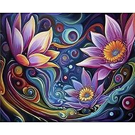 Norimpex Abstract flowers 30 × 40 cm - Diamond Painting