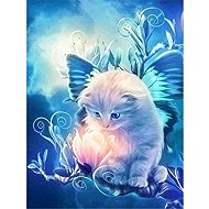 Norimpex Kitten with flower 30 × 40 cm - Diamond Painting