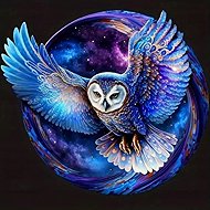 Norimpex Noční sova 30 × 40 cm - Diamond Painting