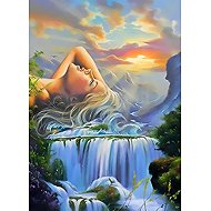 Norimpex Dívka a vodopád 30 × 40 cm - Diamond Painting