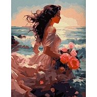 Norimpex Girl in pink 30 × 40 cm - Diamond Painting