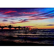 Norimpex Sunset on piers 30 × 40 cm - Diamond Painting